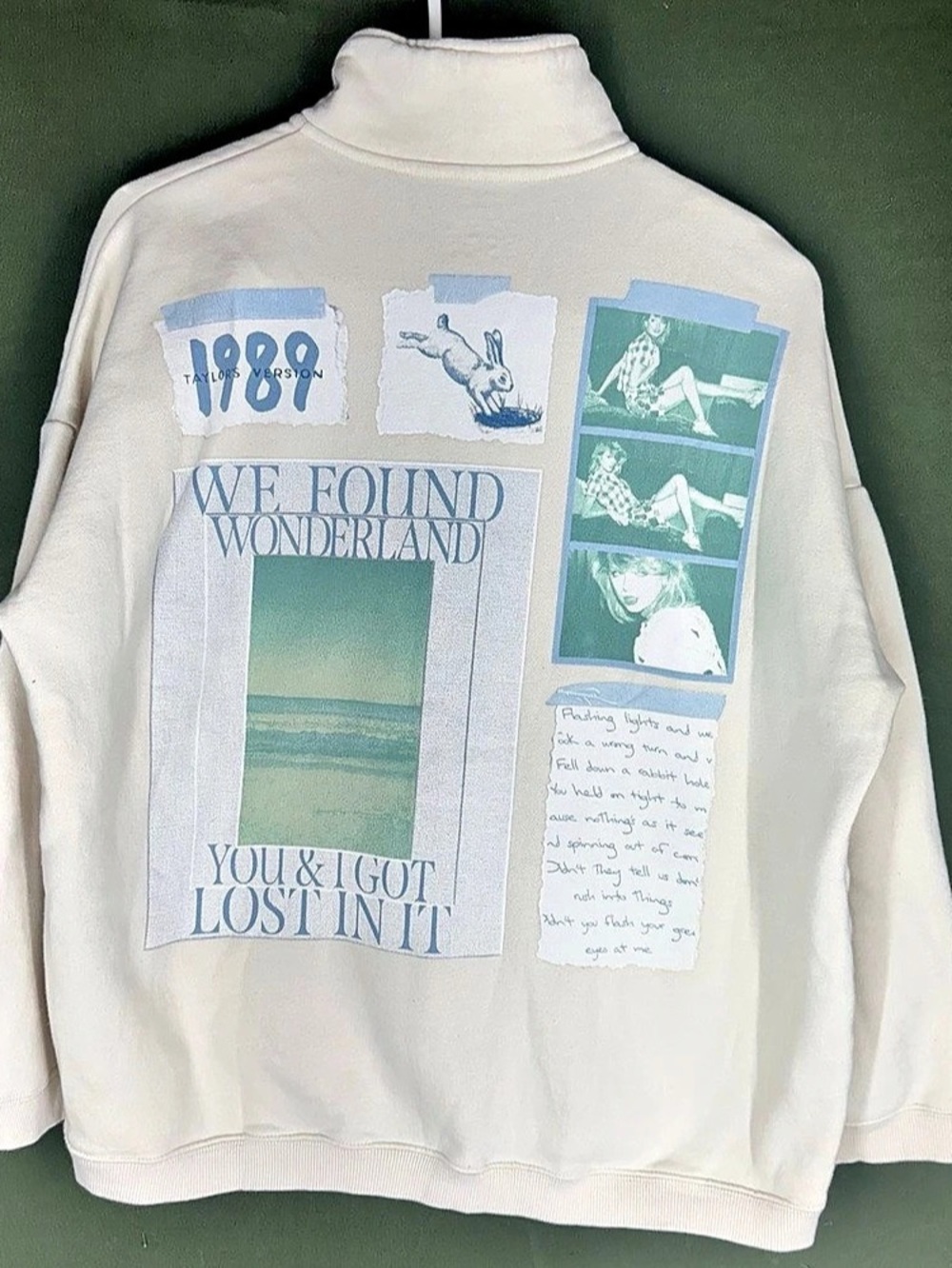 Official Taylor Swift 1989 Taylors Version We Found Wonderland Quarter Zip Pullo